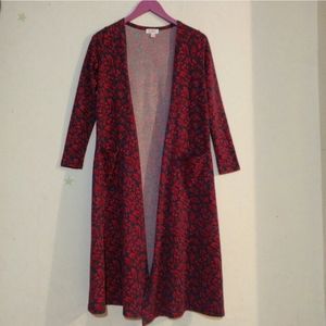 Lularoe Sarah red and green teal Size XS
New